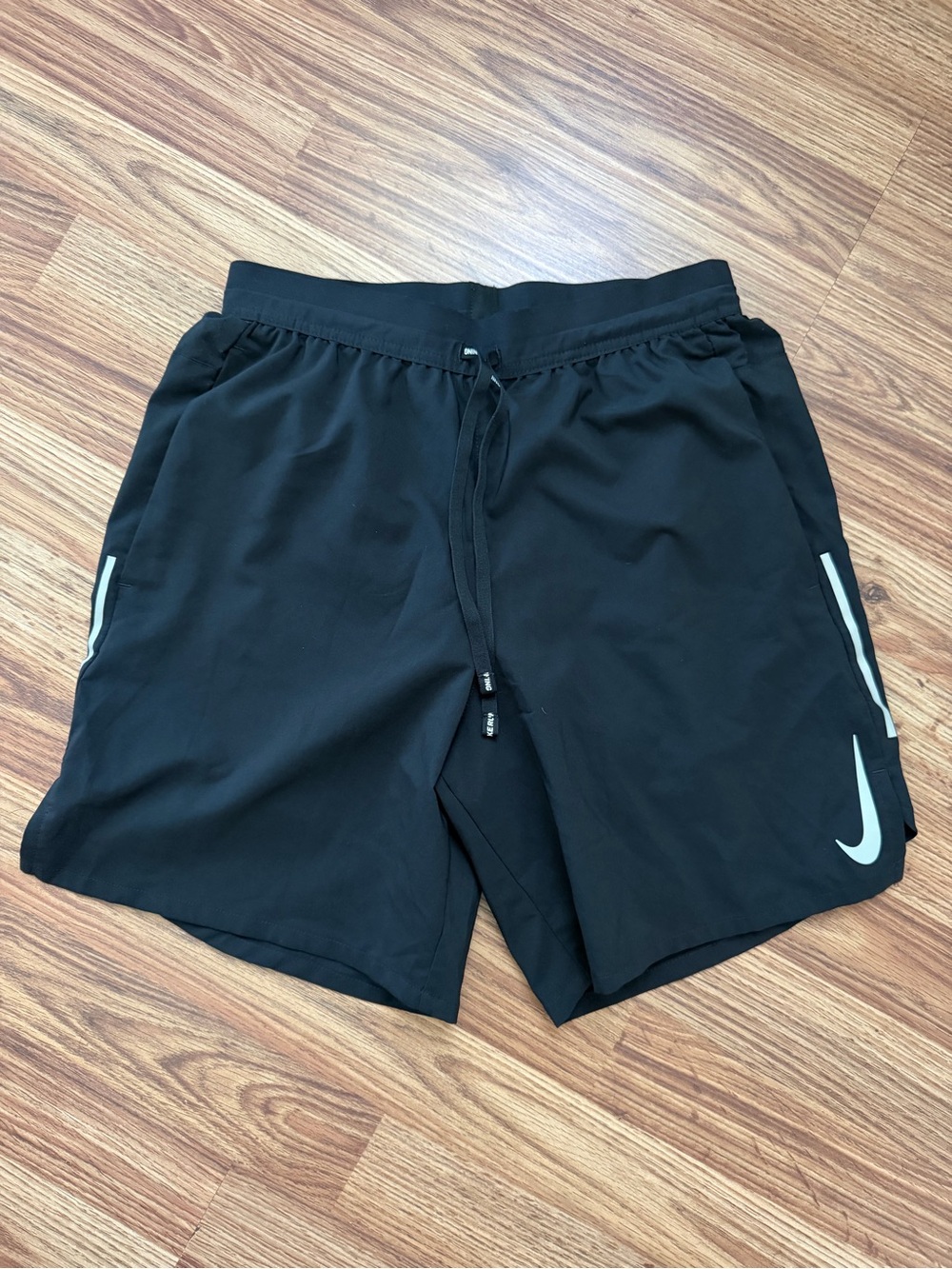Men’s Nike Black Athletic Dri Fit Shorts with Reflective Swoosh